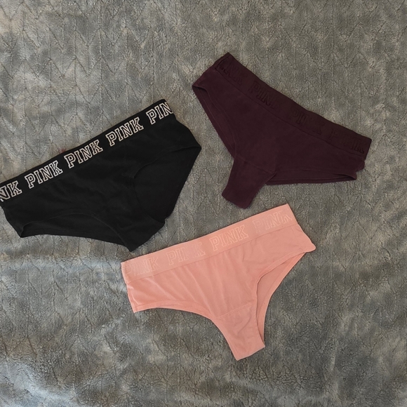 PINK Victoria's Secret Womans Panties Trio - Picture 1 of 2